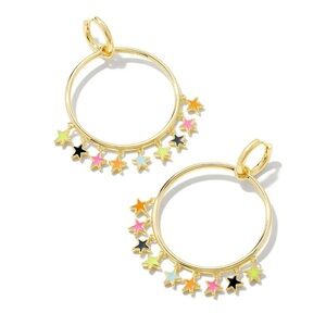 Kendra Scott Sloane Gold Star Hoop Earrings